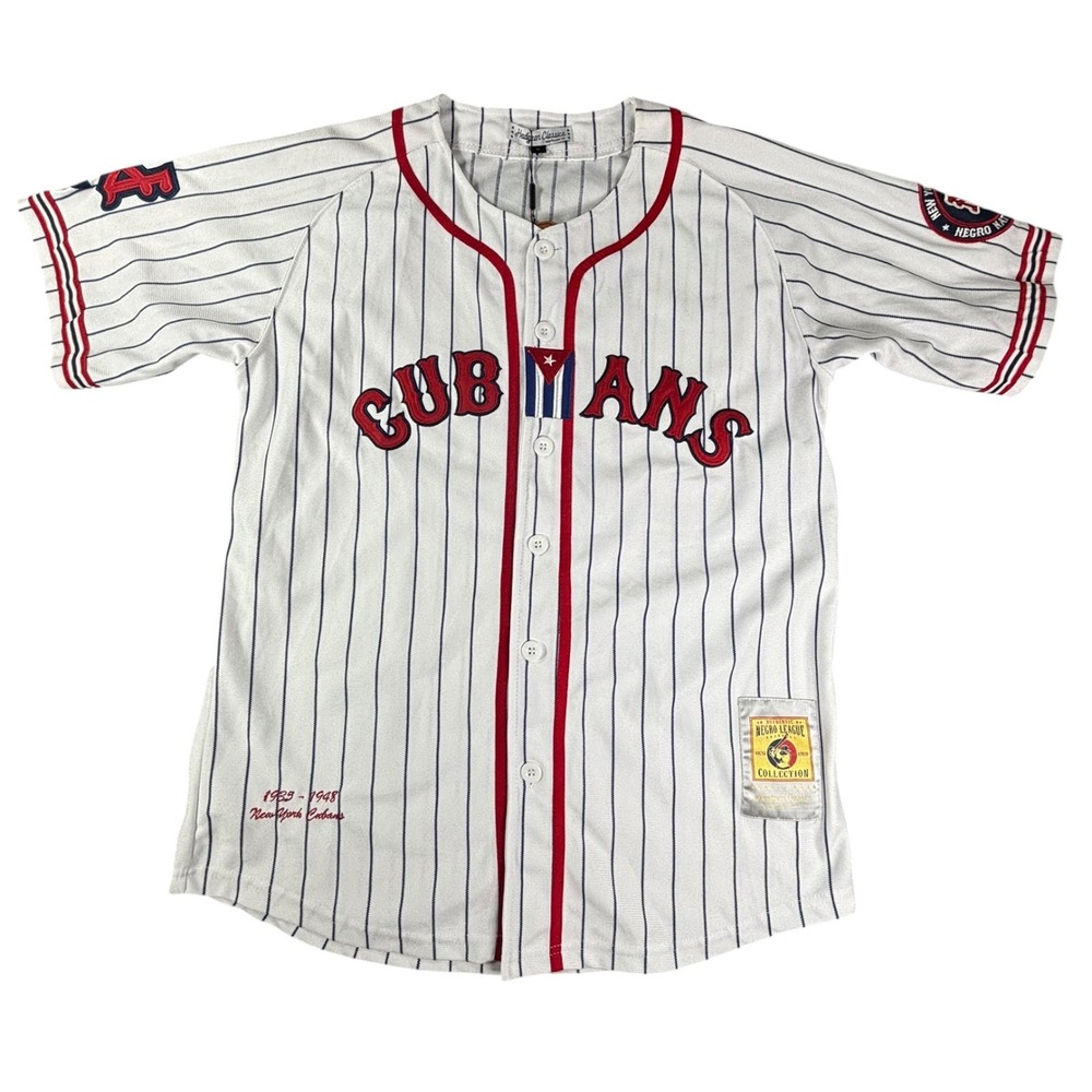 Headgear Classics New York Cuban Negro League Baseball Jersey White Pinstripe 17